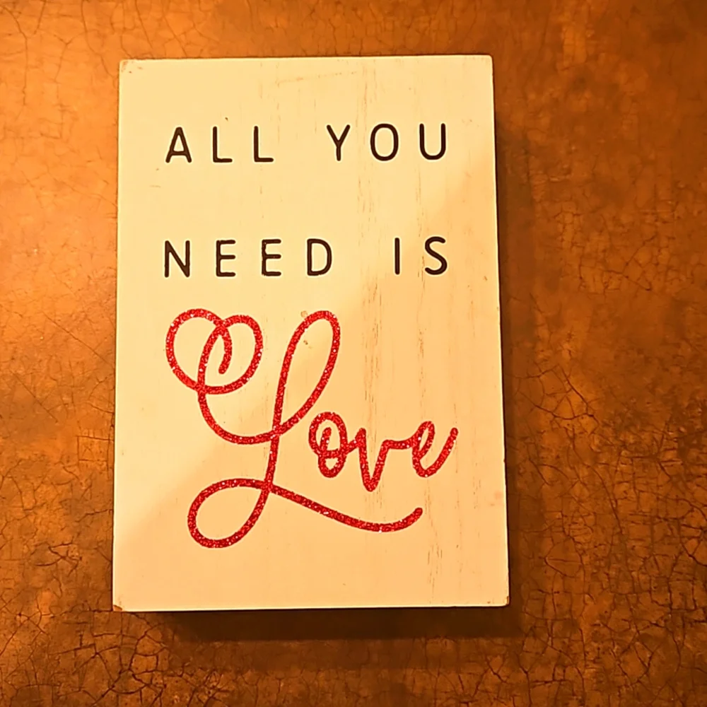 All you need is Love Wooden picture